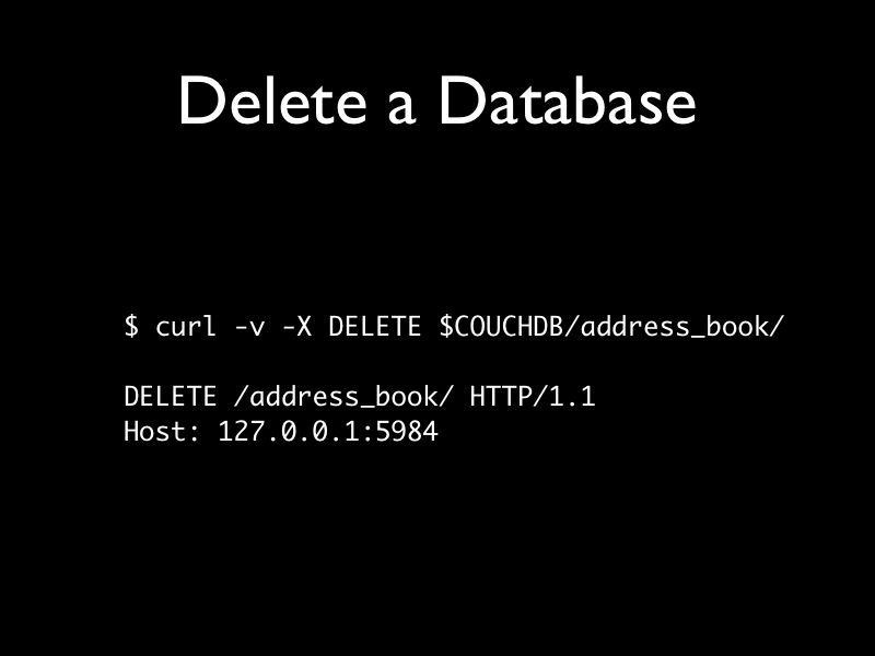 Delete a Database