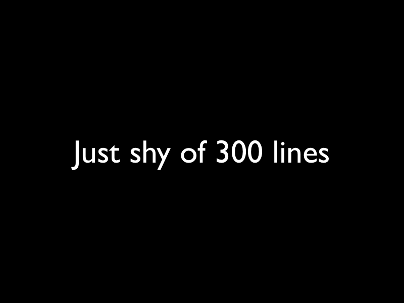 Just sky of 300 lines.