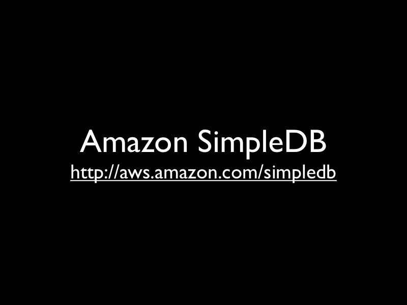 Amazon SimpleDB